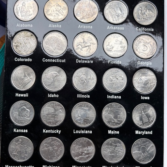3 Full Sets of 50 State Quarter Collections with Book Holder - Picture 11 of 13
